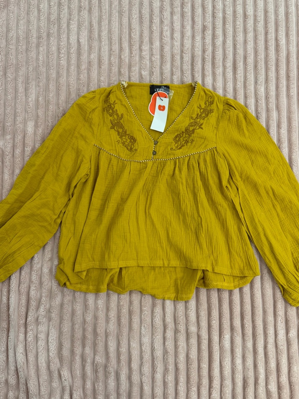 NWT Cider Boho Relaxed V-Neck Blouse